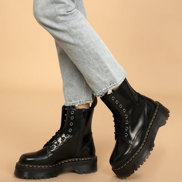 Dr Martens Jadon Platform Combat Boots Men's 7 Fit Women's 8.5 - Picture 3 of 13